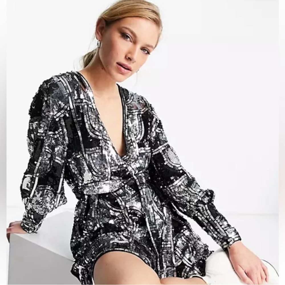 ASOS Edition Wrapped Sequin Dress